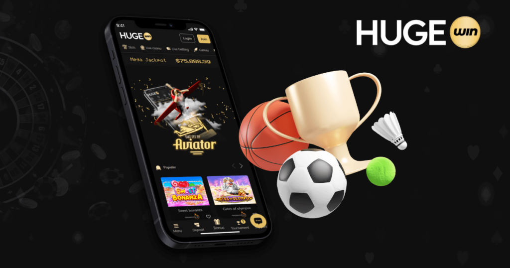 The Hugewin Casino app is mobile software.